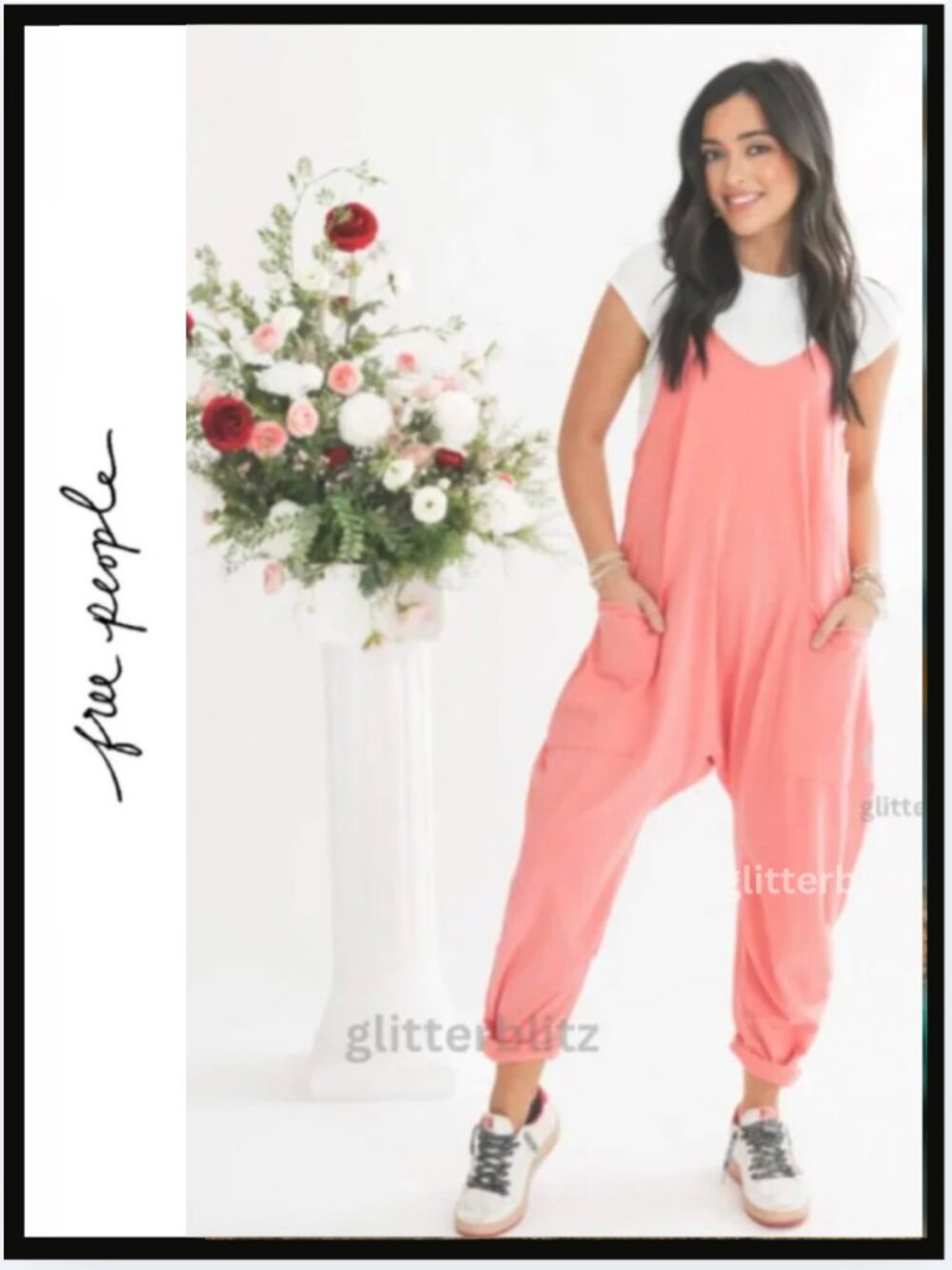 Free People Hot Shot Onesie Jumpsuit Hibiscus Pink Tulip - Factory Sealed - XS